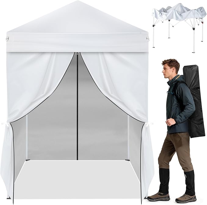 Outvita 5x5ft Pop Up Canopy Tent, Outdoor Instant Shelter Folding Canopy by Outvita
