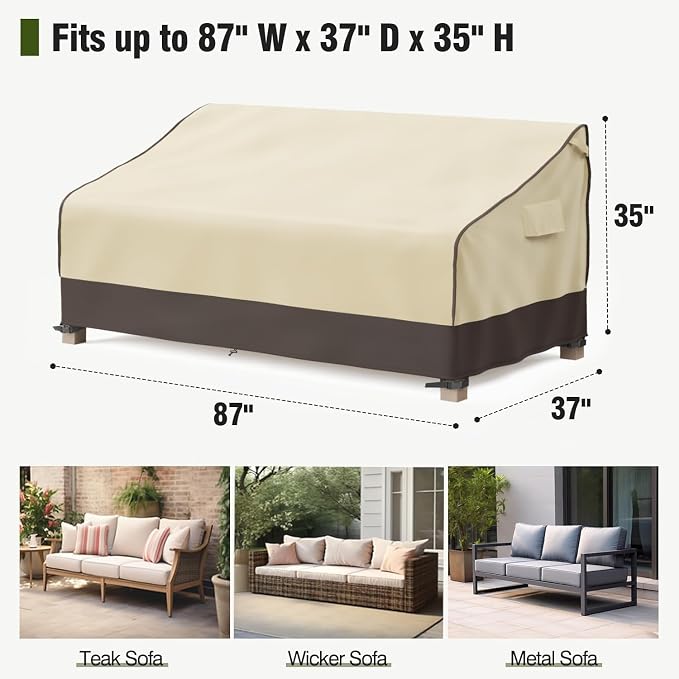MR.COVER Outdoor Couch Cover Waterproof, Patio Furniture Covers - Image 2