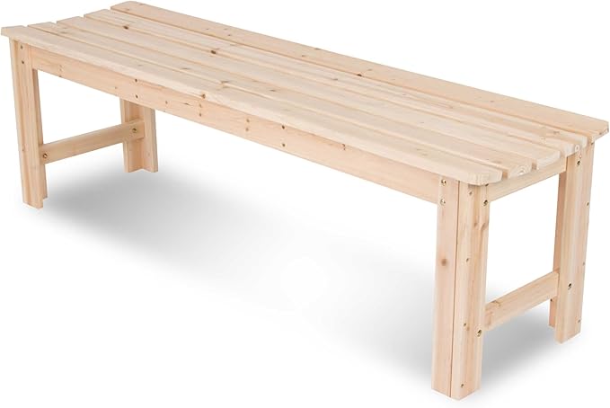 Shine Company Outdoor Wooden Backless Patio Garden Bench, 5 Ft by ShineCompany