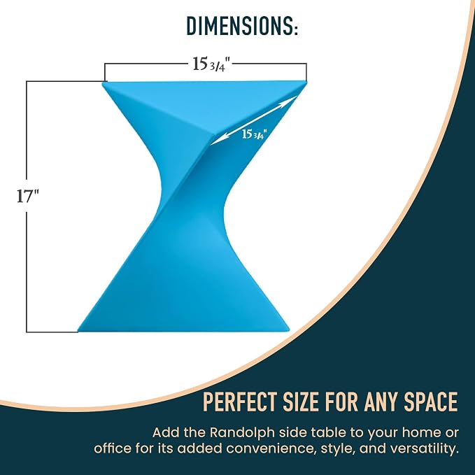 LeisureMod Modern Blue Accent End Table - Image 3