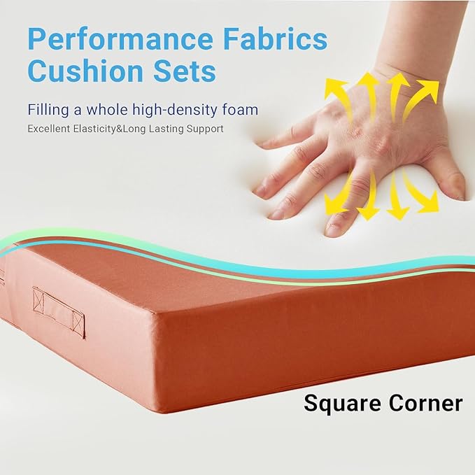 Outdoor Cushions for Patio Furniture, Outdoor Seat Cushion Set 24 x 24 x 5.75 - Image 3