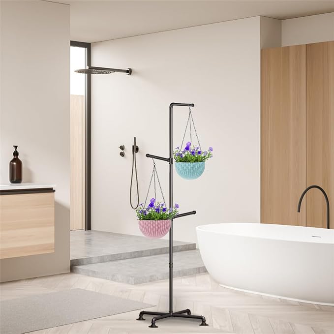 Plant Hanger Indoor, Corner Hanging Plant Stand, Heavy Duty Metal Hanging Plant - Image 6