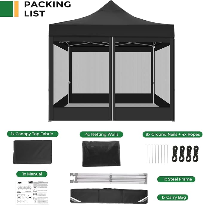 COBIZI 10x10 Heavy Duty Pop Up Canopy - Image 8