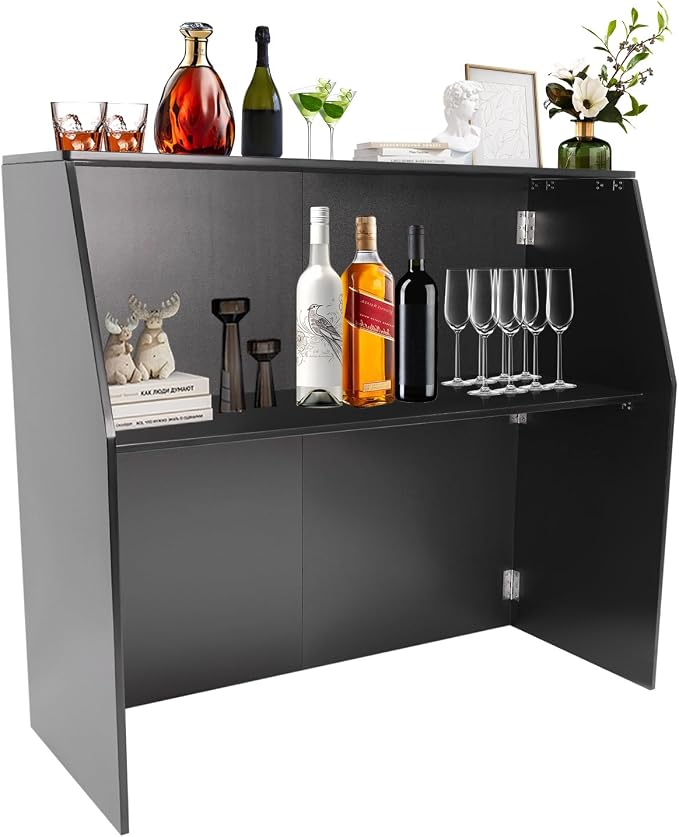 43''*48''*20'' Portable Event Bar, Folding Party Counter Mobile Drink Table by Unknown
