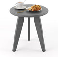 HDPS Outdoor Side Table, Small Round Side Table Weather-Resistant, Outdoor Side by HOMENJOY