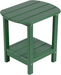 nalone Adirondack Side Table 16.5" Outdoor Side Table HDPE Plastic Double by NALONE