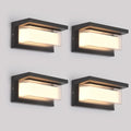 4 Pack 24W LED Outdoor Wall Lights Exterior/Interior Adjustable 3-Color Sconces by MilleLucciole