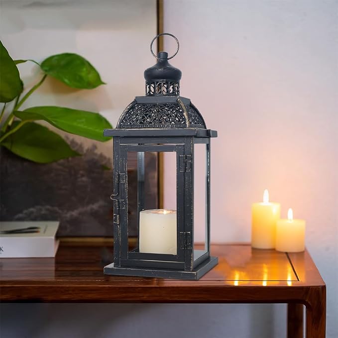 NEEDOMO Large Candle Lanterns Decorative Indoor, 14.4" Outdoor Lantern - Image 9