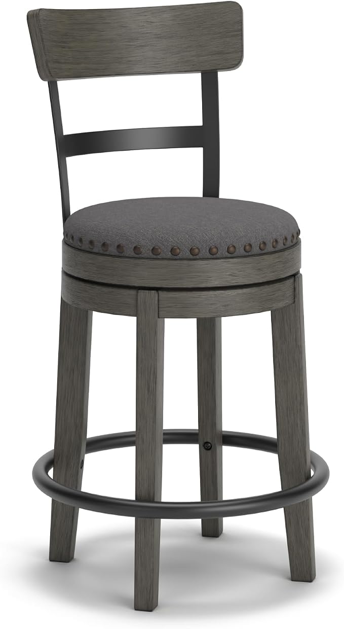Signature Design by Ashley Caitbrook | Farmhouse Swivel 24" Counter Height by SignatureDesignbyAshley