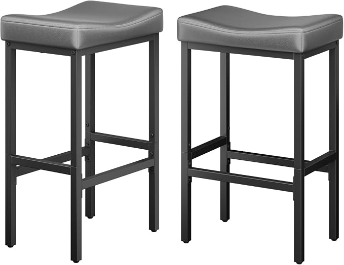 24 Inch Counter Height Bar Stools Set of 2, Compact Counter Stools - Image 9