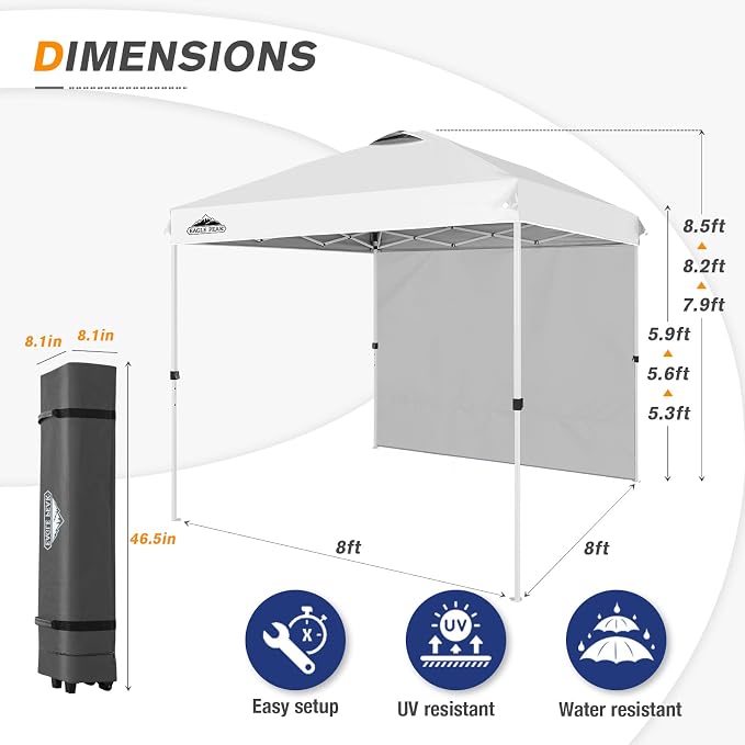 EAGLE PEAK Commercial Canopy 8x8 Pop Up Canopy Tent - Image 3