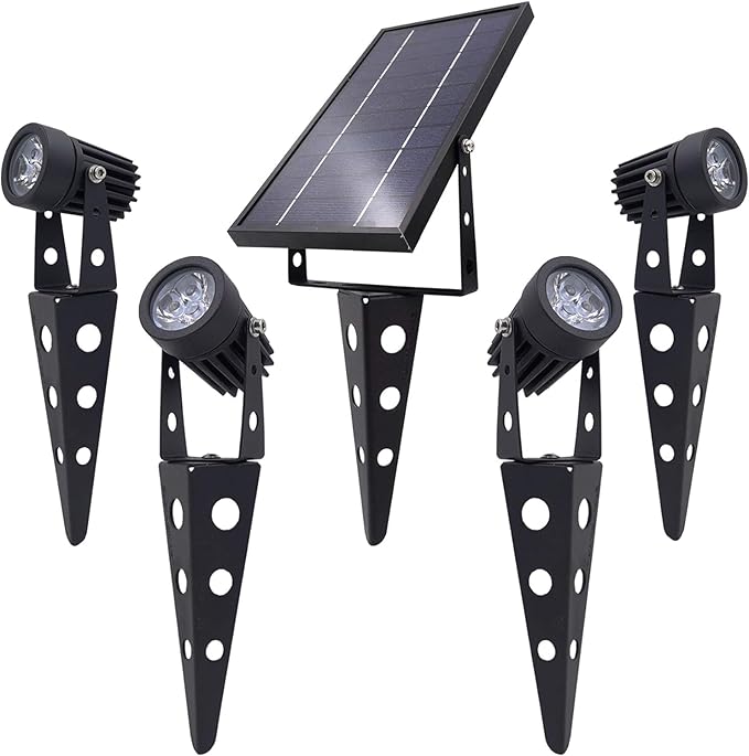 4-Spotlight Mini 50X Solar-Powered LED Spotlight, Outdoor Garden Yard Landscape by SolarLightMart