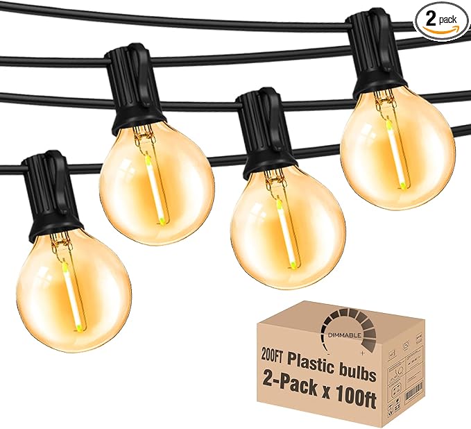 Outdoor String Lights 200FT Waterproof Globe String Lights by Lifeisgood