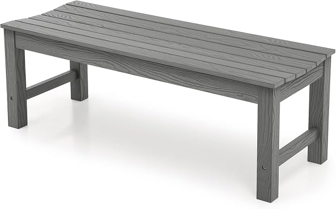 Stoog Outdoor Bench, 2-Person Outdoor Poly Lumber Backless Bench, Weatherproof by Stoog