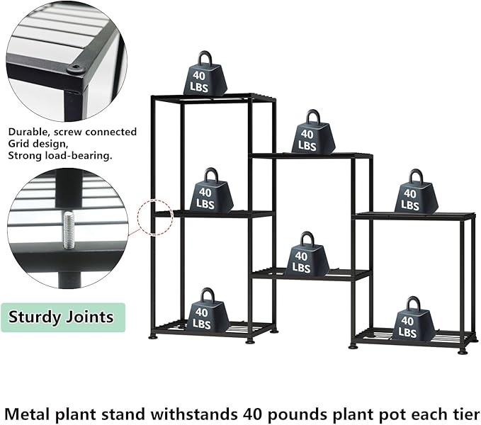 Metal Plant Stand Indoor Metal Plant Stands Outdoor Tiered Plant Shelf - Image 4
