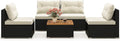 Tangkula 5 Piece Rattan Sofa Set, Patiojoy Outdoor Wicker Furniture Set by TANGKULA