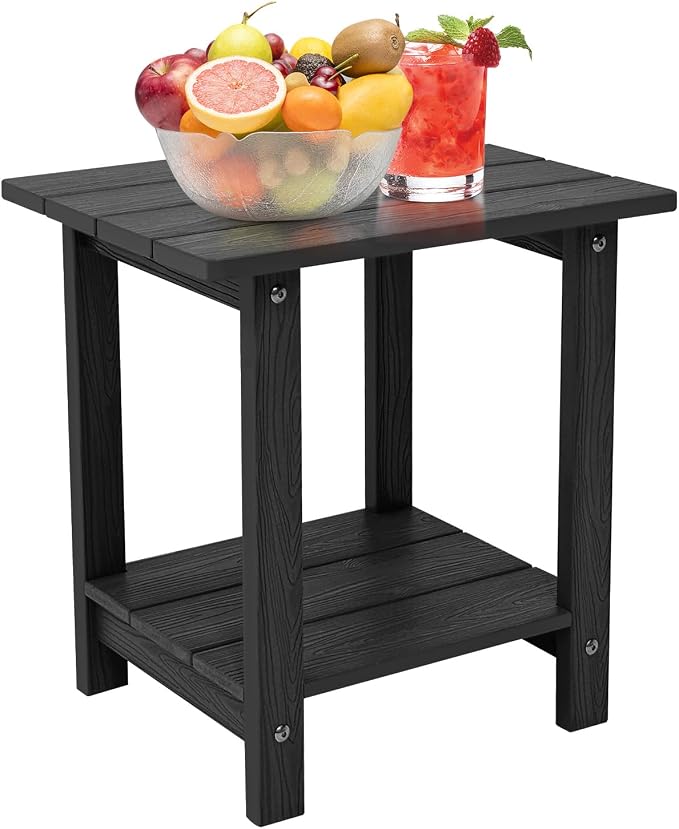 Melucivi Weather Resistant Outdoor Side Table, Double Small Adirondack Side - Image 5