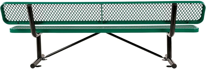 Global Industrial 8'L Heavy Duty Expanded Metal Mesh Bench - Image 7