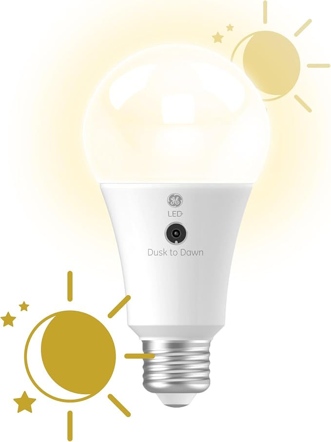 GE LED+ A19 Dusk to Dawn LED Light Bulbs, Automatic On/Off Outdoor Security - Image 9