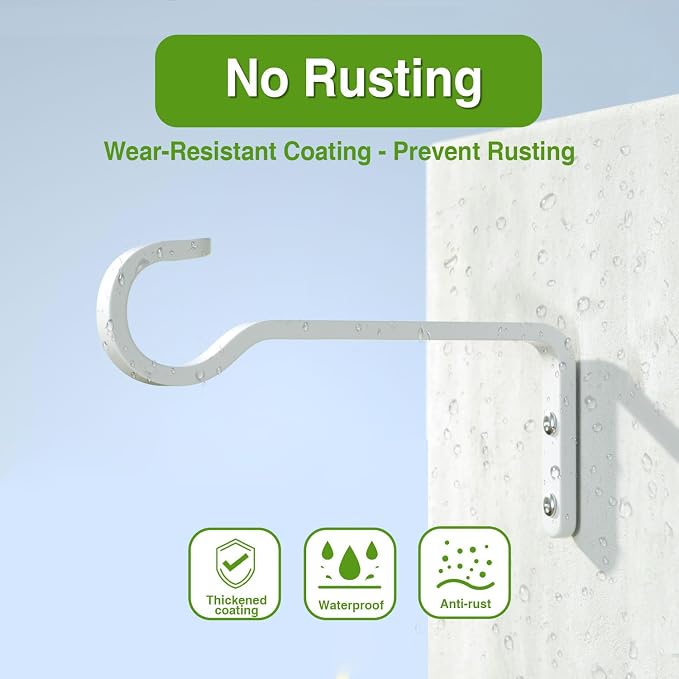 6 Inch 2 Pack Heavy Duty Outdoor Plant Hangers - Image 4
