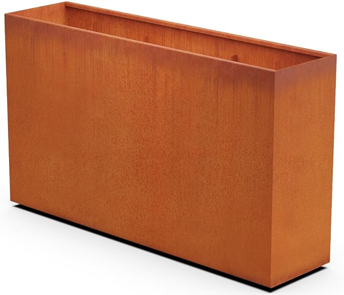 PLANTERCRAFT Corten Steel Planter Rectangle Outdoor Metal Garden Box Heavy Duty by Plantercraft