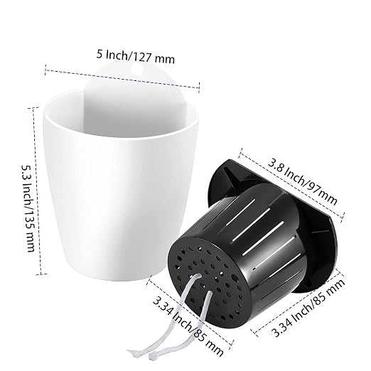 14 Pack 5 Inch Self Watering Wall Mounted Planters, Plant Flower Pots - Image 2
