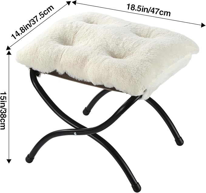 15" Foldable Foot Stool Ottoman - Image 6