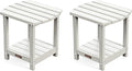 Ciokea Adirondack Outdoor Side Table 2 Pack, 2-Tier Sturdy Patio End Table by CIOKEA
