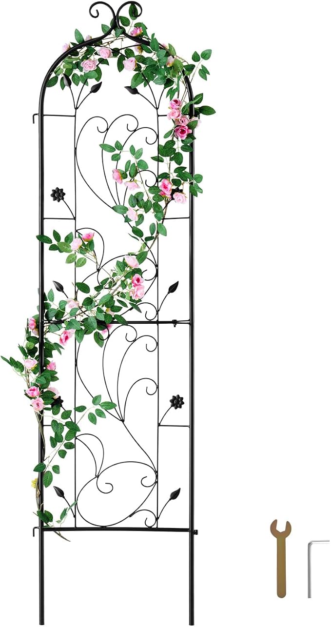 VEVOR 60 x 15 in, Rustproof Metal Garden Flower Trellis, Outdoor Climbing Rose by VEVOR