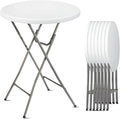 Bonnlo 32" Cocktail Table High Top Table, Folding Round Table Bar Height by Bonnlo
