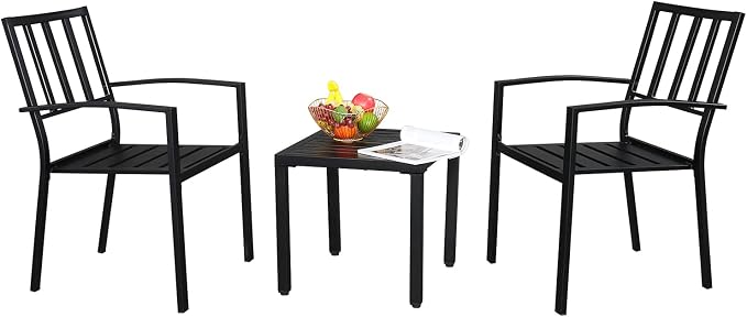 Outvita Metal Square Side Table, Indoor Outdoor Small Patio End Table, Portable - Image 7