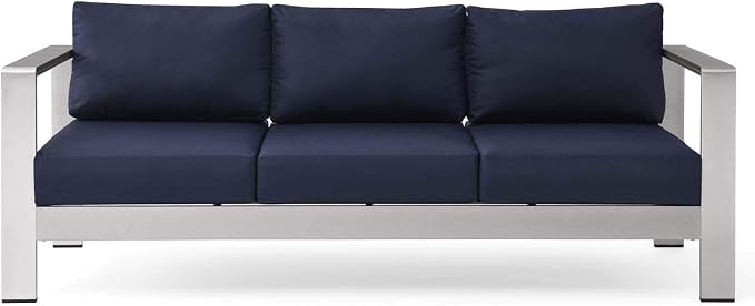 Modway Shore Aluminum Metal Outdoor Patio Sofa - Image 6