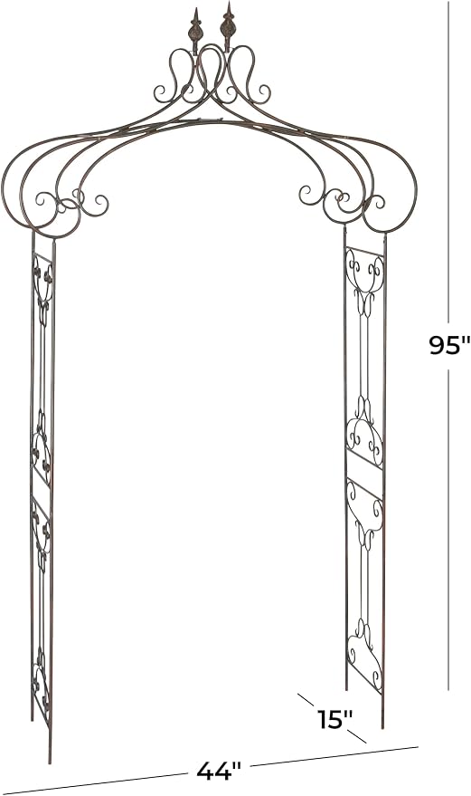 Deco 79 68701 Metal Garden Arch, 44 by 95-Inch - Image 6