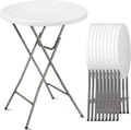 Bonnlo 32" Cocktail Table High Top Table, Folding Round Table Bar Height by Bonnlo