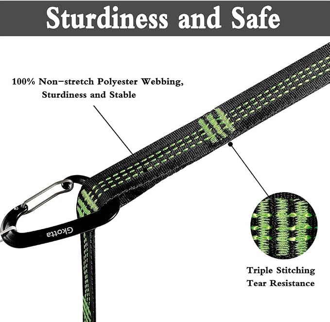 Hammock Straps, Hammock Tree Straps Lightweight Set of Two 10FT Long 32 - Image 3