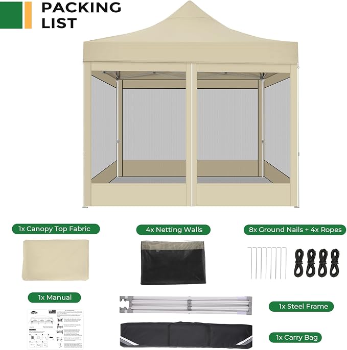 COBIZI 10x10 Heavy Duty Pop Up Canopy Tent - Image 8