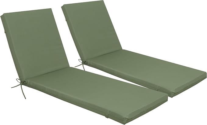 Only choice Outdoor Chaise Lounge Cushion Set of 2, Replacement Seat Cushion by ONLYCHOICE