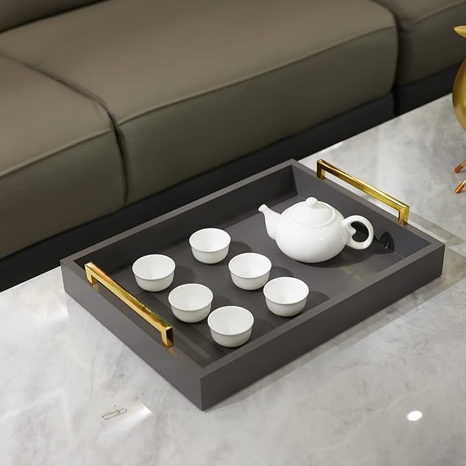 40cm x30cm Serving Trays with Handles, Ottoman Trays, Living Room, and Outdoors - Image 7