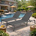 Kozyard 2-Pack Outdoor Lounge Chairs, Foldable Aluminum Frame Patio Chaise by Kozyard