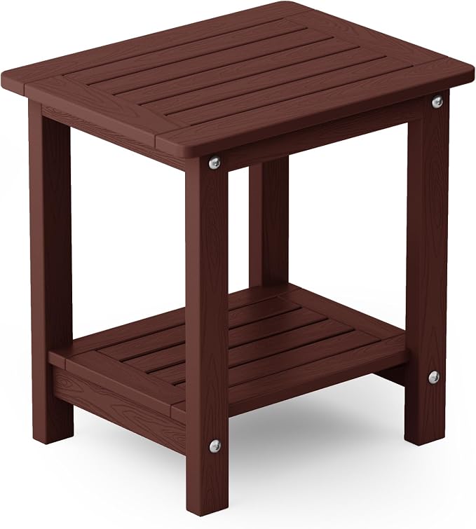 YEFU Outdoor Side Table for Patio: 16" HIPS Weather by YEFU