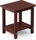 YEFU Outdoor Side Table for Patio: 16" HIPS Weather by YEFU