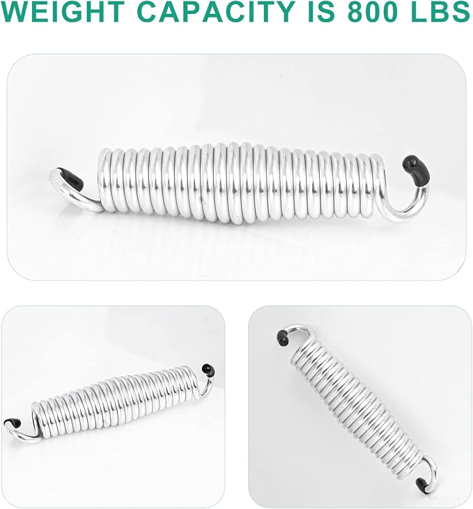 Porch Swing Springs Hammock Chair Spring Hold up to 1600lbs Heavy-Duty Chrome - Image 7