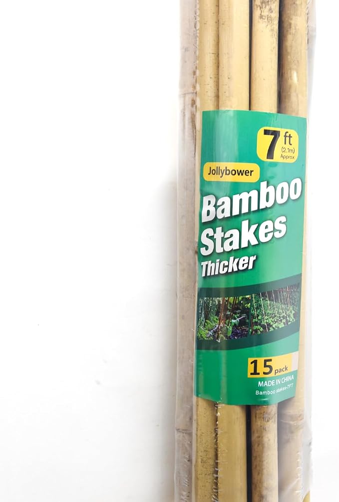 15pcs 3/4" D Thicker Heavy Duty Bamboo Stakes, 7FT Plant Stakes, Natural Garden - Image 6