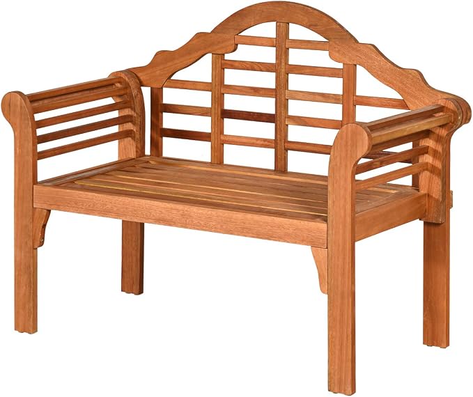 Tangkula Folding Outdoor Eucalyptus Wood Bench, 49” Large Foldable Solid Wood by TANGKULA