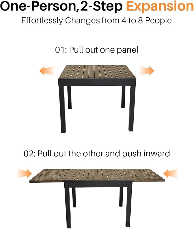 Extendable Outdoor Dining Table - Image 5