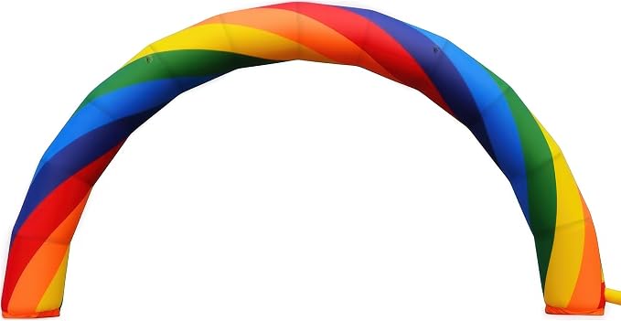 Inflatable Rainbow Arch 20ftx10ft Inflatable Archway Outdoor Holiday Decorations by Mkevi
