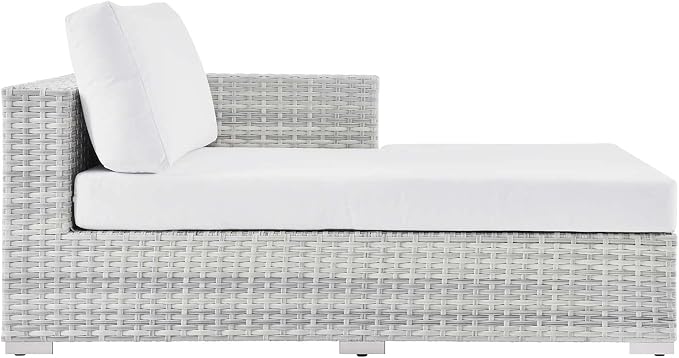 Modway EEI-4304-LGR-WHI Right Chaise, Light Gray White - Image 4