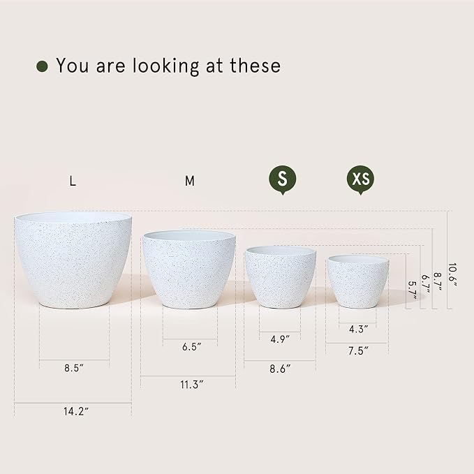 LA JOLIE MUSE Flower Pots Outdoor Garden Planters, Indoor Plant Pots - Image 6