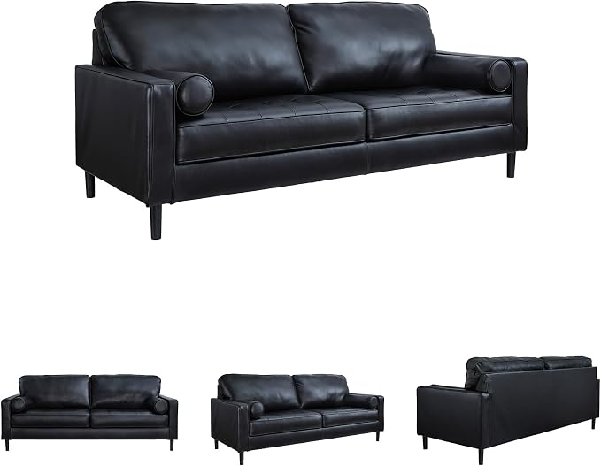 Signature Design by Ashley Bryceview Contemporary Leather Match Tufted Sofa - Image 7