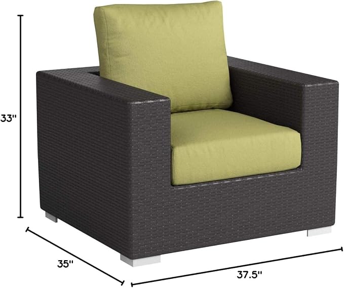 Modway Convene Wicker Rattan Outdoor Patio Arm Chair - Image 3